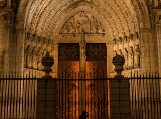  Cathedral Door at night